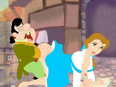 Sex adventures of naughty Belle from Beauty and the beast