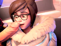 Overwatch - Mei (defense), Soldier 76 (offense) - Kinky sex adventures