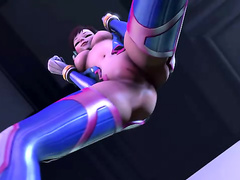 Overwatch - D.Va (tank) comes strips naked