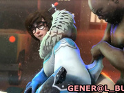 Overwatch - Mei (defense) tries to take every inch of that huge dick doggy style