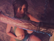 The Gatekeeper: Chapter 3 (The gate) part 1 - Lara Croft with a big cock monster by Wildeer Studio