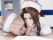 Lunafreya and Aerith blowjob, Final fantasy by Lazy Procrastinator