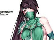 Flipping me over and sticking your face in my pussy, Akali from League of Legends, catches a spy by SoxxieJOI