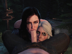 Double blowjob - Ciri and Yenn from Witcher by Rescrast