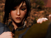 Melissa grabs the huge green cock in her hand, she can feel a throbbing heartbeat from it - Fallout Entry Point by SuMthinDiFrnt