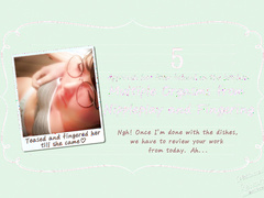 Approach her from behind in the kitchen, Multiple orgasms from nippleplay and fingering, Spectacled Sensei's Reward Diary 2, A Secret Sleepover Study Session by Amelialtie