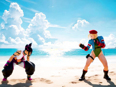 Beach confrontation (Cammy x Juri) by AiPorn