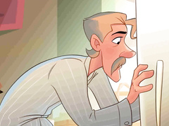 Charles catches the maid naked during a call with her boyfriend - The Naughty Home animation - Late night snack by welcomix (tufos)