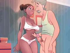 Mr. Fuker goes to the housemaid's bedroom to have a "little snack" - The Naughty Home animation, Pussy Sandwich by welcomix (tufos)