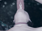 Rebecca Chambers Throated by Bulging Senpai