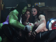 She-Hulk, Widow and Carter by Amazonium3D