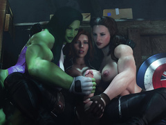 She-Hulk, Widow and Carter by Amazonium3D