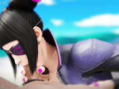 Juri Han - Beach from Street Fighter by MagMallow